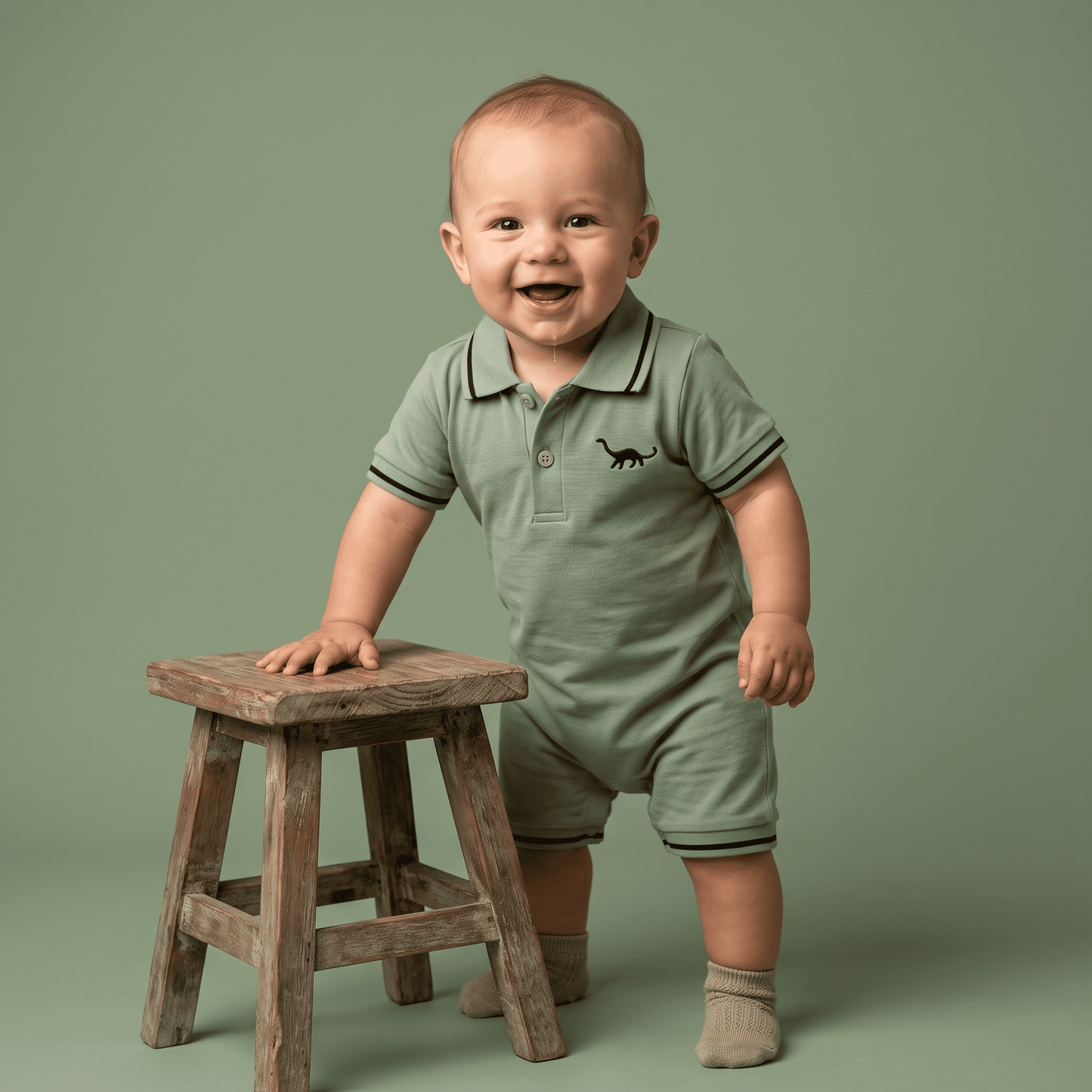 Pelele Polo Dinosaurio para Bebé Niño  |  Lunyna