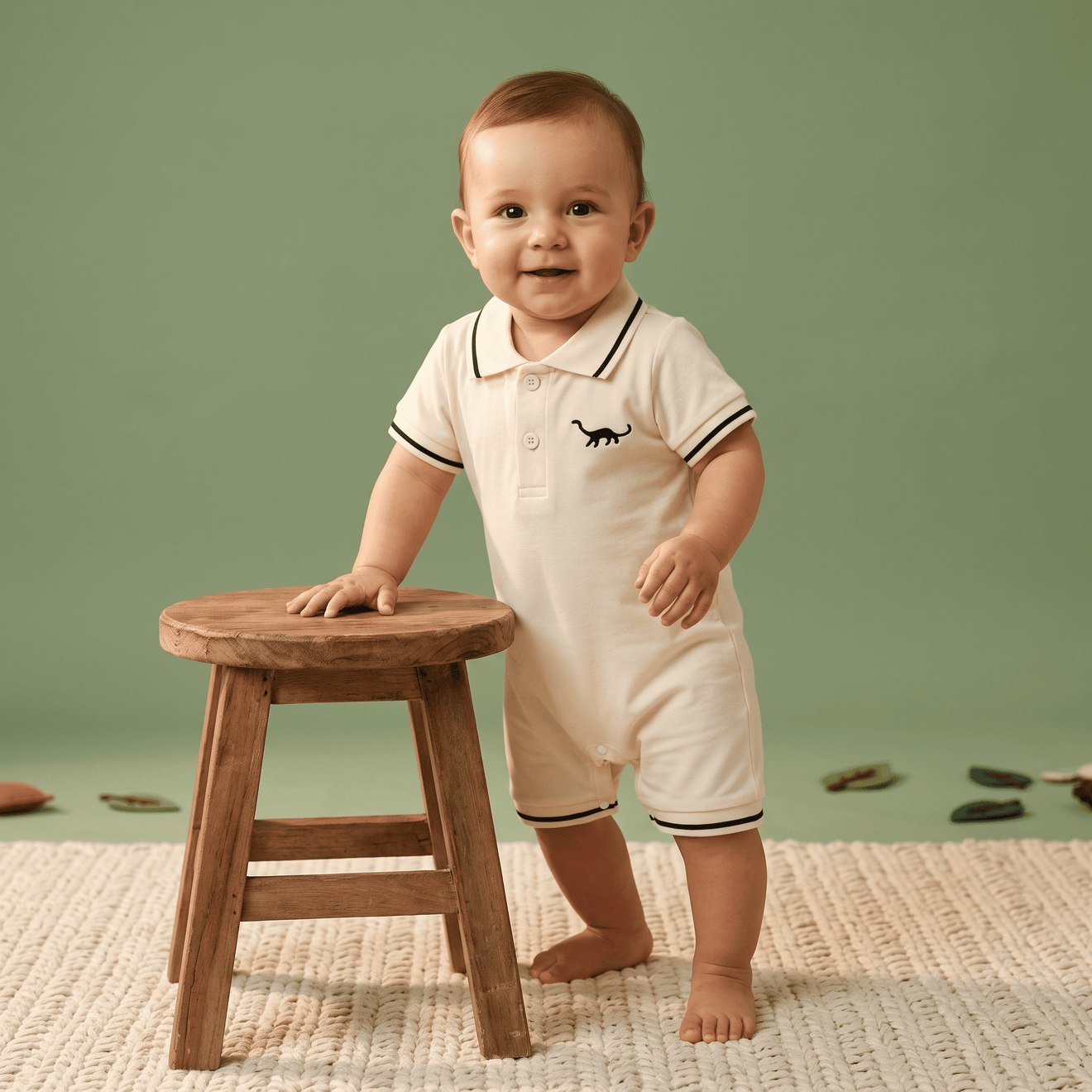 Pelele Polo Dinosaurio para Bebé Niño  |  Lunyna